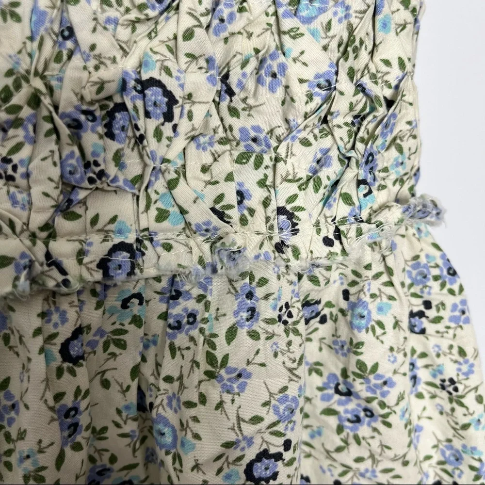 NWT Free People Boho Floral Crossback Button Mini Dress Size Medium - Picture 12 of 16